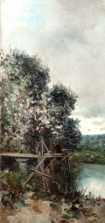 MANUEL RAMOS ARTAL (Madrid, 1855 - 1900).

«Paisaj