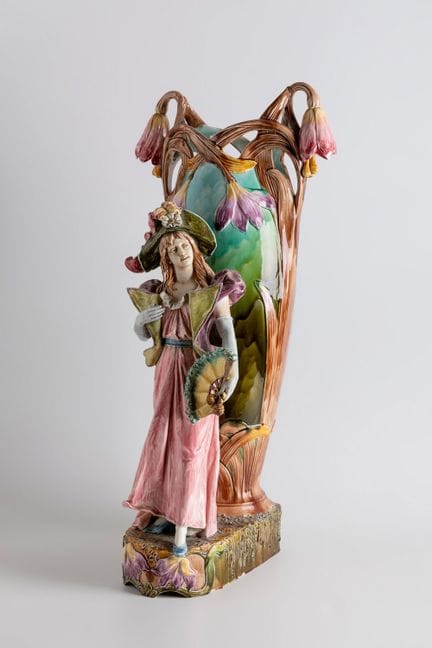 Large vase or centerpiece. France, ca. 1910.

Hand