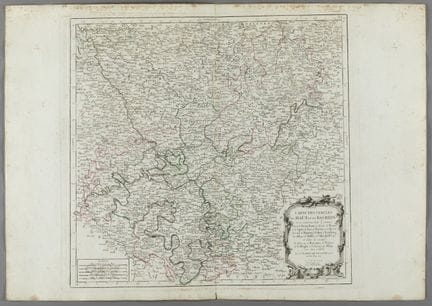 "ALTO Y BAJO RIN", mapa del "Atlas Universel, dres