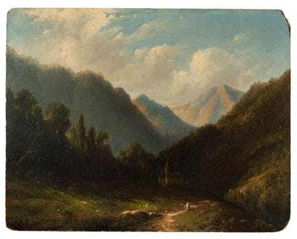 French school, mid-19th century.

"Landscape with 