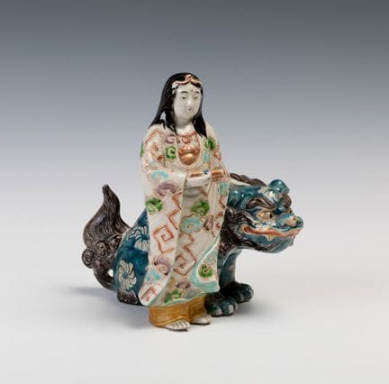 Kannon with Shishi; Japan, Meiji period, c. 1900. 