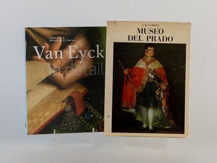Conjunto de dos libros sobre pintura: 

«Van Eyck 
