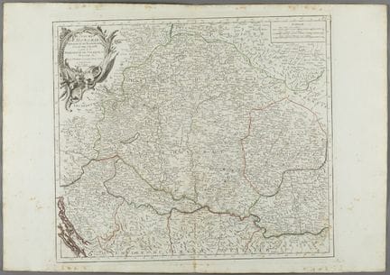 «REINO DE HUNGRÍA», mapa perteneciente al «Atlas U