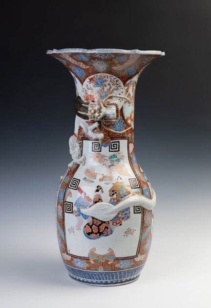 Large vase; Japan, Meiji period, c. 1900. 

Hand-p