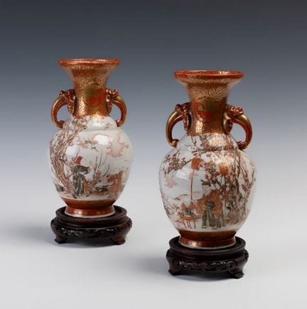 Pair of vases; Japan, Meiji period, c. 1890. 

Han