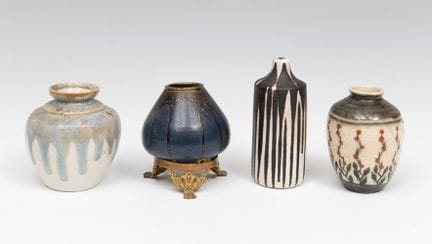 Set of four vases; RAOUL LACHENAL (1885- 1956) and