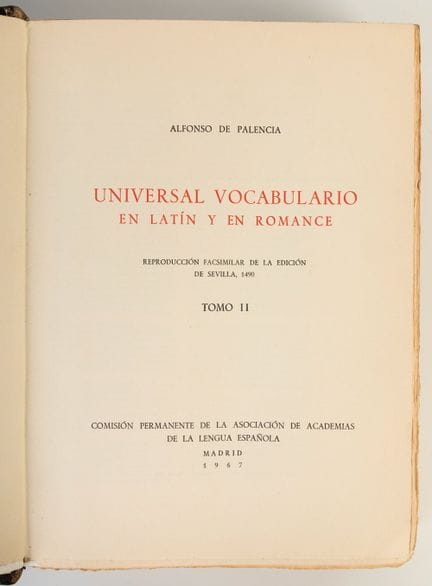 "Vocabulaire universel en latin et en romance" par