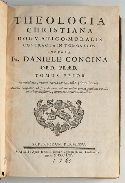 Daniele Concina (Italie, 1687-1756).

"Theologia C