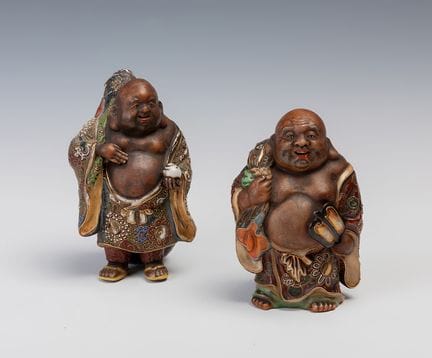 Hotei couple; Japan, Taisho period, c. 1920. 

Han