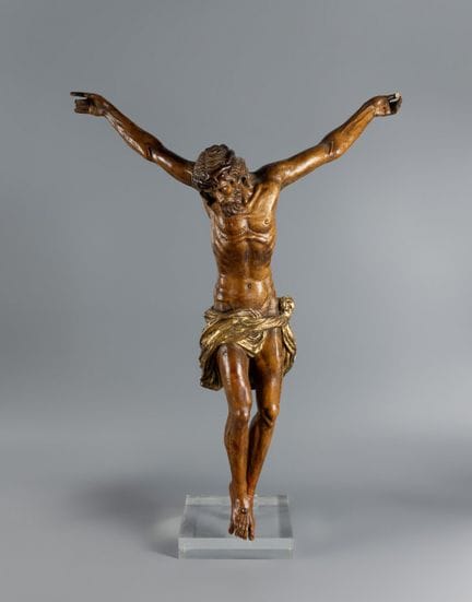 19th-century Spanish school. 

"Christ on the Cros