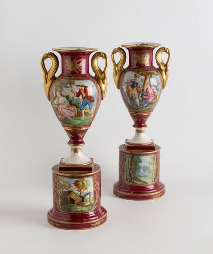 Pair of vases in Empire style. Vienna, ca. 1900

H