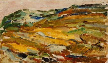 赫纳罗·拉乌埃尔塔（瓦伦西亚，1905–1985）。

《风景》。

木板油画。

右下角有签名。
