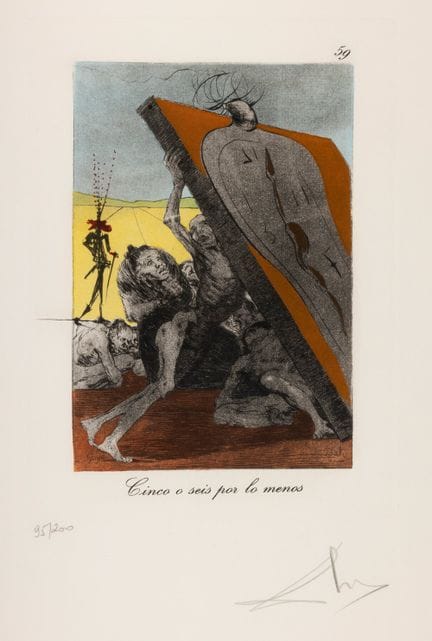 SALVADOR DALÍ (Figueres, 1904–1989).

„Fünf oder m