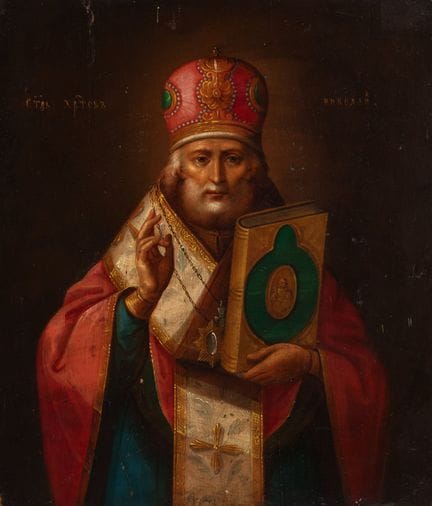Russian school; 19th century. 

“Saint Nicholas.”
