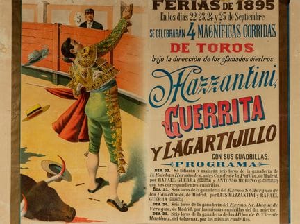 Bullfighting poster “Ferias de 1895.”

It exhibits
