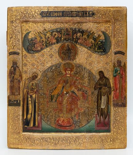 Icon; 19th century. 

“Sophia, the Wisdom of God.”