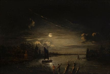 École française du XIXe siècle. 

« Vue nocturne »