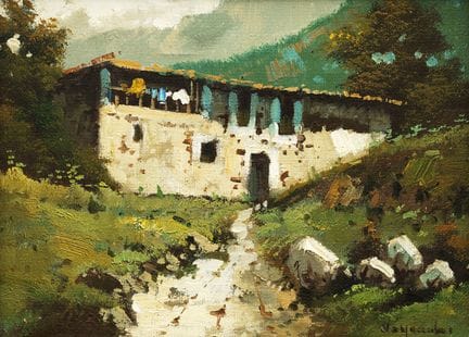 Catalan School, 20th century.

Landscape.

Oil on 