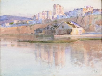 Spanische Schule, 20. Jahrhundert.

„Dorf“.

Aquar
