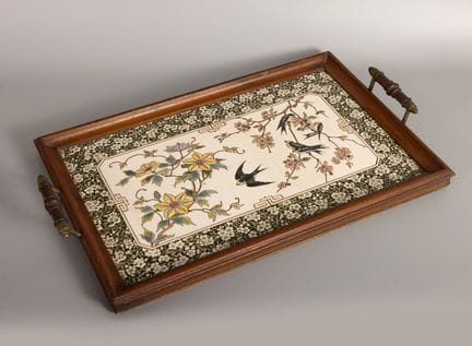 Tablett im Jugendstil. Frankreich oder Belgien, um