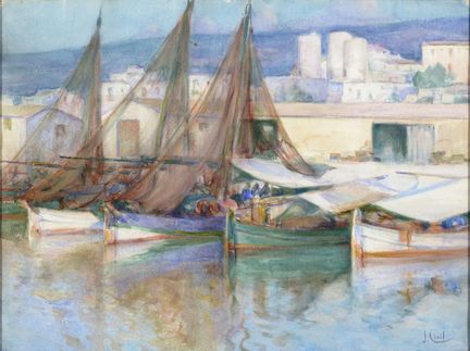 Spanische Schule, 20. Jahrhundert.

„Boote“.

Aqua