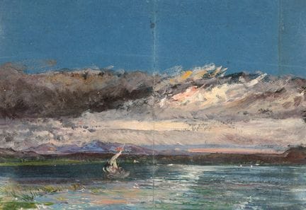 École espagnole ; XXe siècle.

« Paysage marin ».
