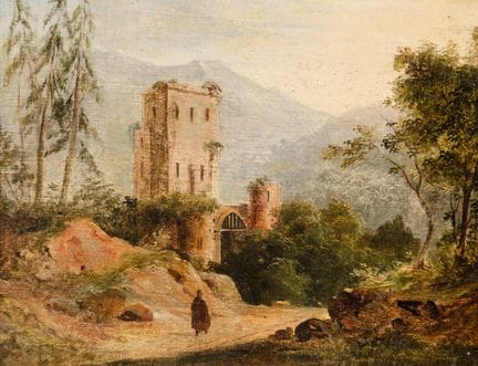 École espagnole du XIXe siècle.

« Paysage avec ru