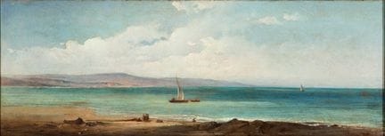 拉蒙·马蒂·阿尔西纳（巴塞罗那，1826–1894）。

《海岸风光》。

布面油画。

右下角签名