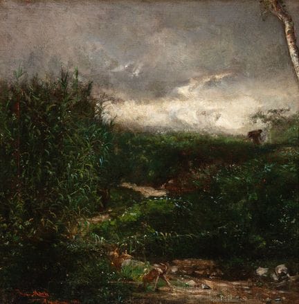 里卡德·马蒂·阿吉洛（巴塞罗那，1868–1936）。

《风景》，阿根廷，1883年。

布面油画