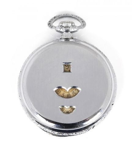 Montre de poche Art déco à « chiffres sautants »

