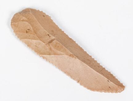 Scraper-knife. Egypt, 6000–3500 B.C.

Flint.

Meas