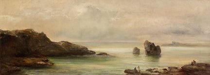 拉蒙·马蒂·阿尔西纳（巴塞罗那，1826–1894）。

《海景》。

布面油画。

左下角签名“R
