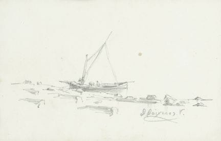 迪奥尼斯·拜谢拉斯·韦尔达格（巴塞罗那，1862–1943）。

“巴萨。”

纸本铅笔画。

右下