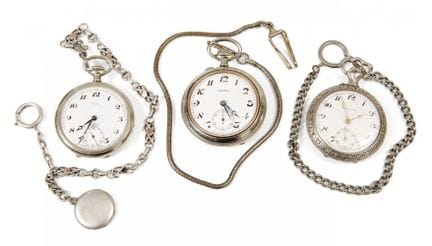 Collection de trois montres de poche : Festina, ve
