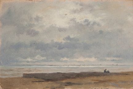 迪奥尼西·拜谢拉斯（巴塞罗那，1862年—巴塞罗那，1943年）

海滩

油画布面油画，装裱于木板