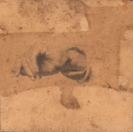 拉蒙·马蒂·阿尔西纳（巴塞罗那，1826–1894）。

《手部素描》。 

纸本铅笔画。 

署名