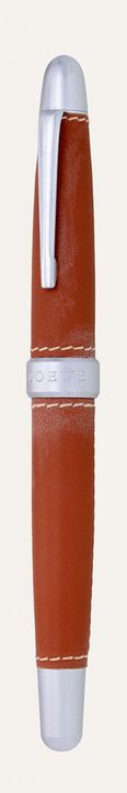 Estilográfica LOEWE de piel.

Cuerpo plateado y pi