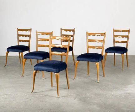 PAOLO BUFFA (Milan, 1903–1970).

Lot de six chaise