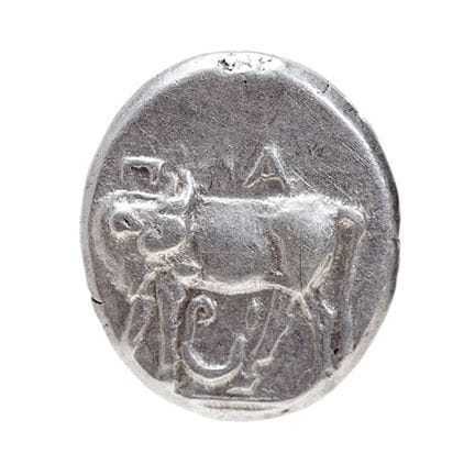 Drachma from Parion, Mysia, 4th century B.C.

Silv