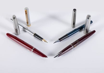 .

Set of four INOXCROM, WATERMAN, and PARKER foun