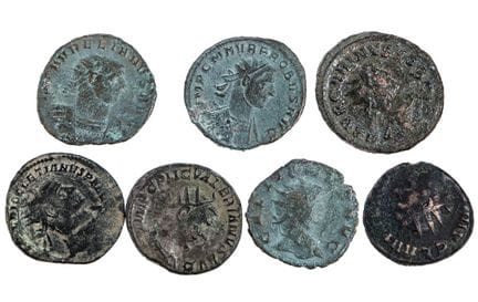 7 Antoninianus coins from the reigns of Emperors G