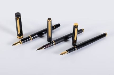 Set of three INOXCROM fountain pens, second half o