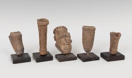 Set of five pipes; Africa, 20th century. 

Terraco