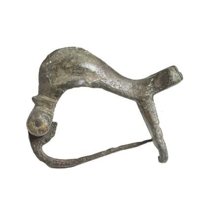 Roman dolphin-shaped fibula. Roman Empire, 1st–2nd