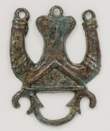 Triple phallus; Rome, 1st–2nd centuries.

Bronze.
