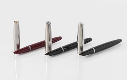 Set of three “51” and “21” fountain pens, PARKER


