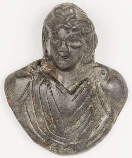 Bronze wall sconce with an anthropomorphic bust. R