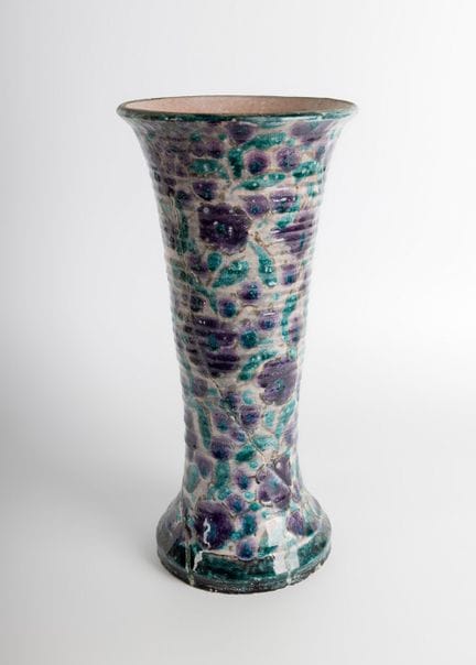 爱德华-卡佐（1889-1974 年）。

花瓶，20 世纪 50 年代。

上釉陶瓷。 

底座上