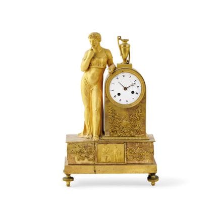 CLOCK, PROBABLY FRANCE, 19TH CENTURY - Gilded, chi