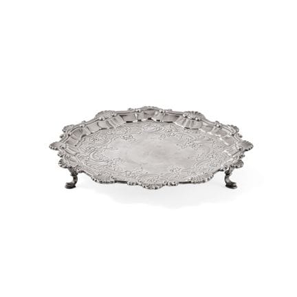 SMALL SILVER TRAY BY EBENEZER COKER, LONDON, SECON